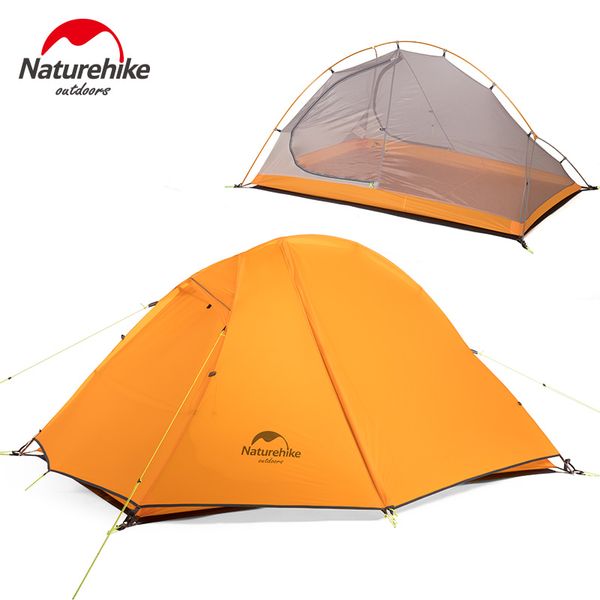 

naturehike 1-2 person double layer ultralight tent outdoor picnic 3 seasons waterproof tent camping 20d silicon nh18a180-d
