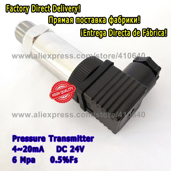 1 pezzo Due fili Intervallo trasduttore di pressione da 4 a 20 mA Connessione MPA 6 M20*1,5 Precisione 0,5% 24 V CC Personalizzazione accettata