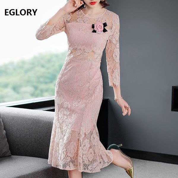 

new 2019 spring fashion lace dress women holllow out lace crochet dress ladies bodcon party mermaid, Black;gray