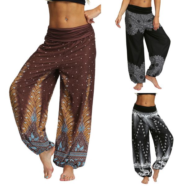 

men women casual loose hippy yoga trousers baggy boho aladdin pants comperssion pants batik indonesia gym wear set ensemble suit, White;red