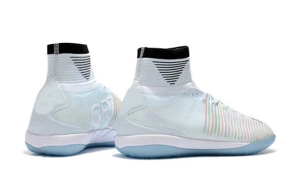 

boutique 2019 mens/woman/kids football boots superfly v tf/ic/fg cr7 white and red soccer shoes