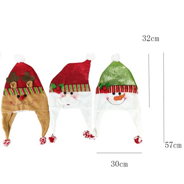 

christmas fancy dress party wear hat cute cartoon reindeer santa hat xmas cap for kids adults novelty christmas costume gifts