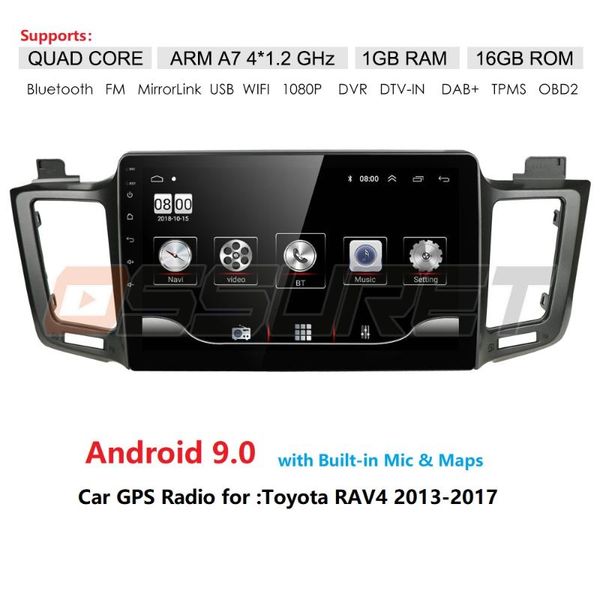 

1g + 16g android 9.0 car radio мультимедиа видео аудио плеер wifi gps-навигация для 2013-2018 2 din автомобильный dvd