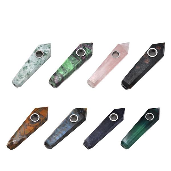 

Newest Stone Material Pretty Smoking Tube More Colors Handpipe Handmade Portable Innovative Design High Quality Pipe Hot Cake DHL Free