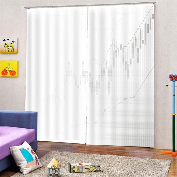 

3d digital print white modern blackout curtains for window drapes for living room bedroom home decor draps ap26