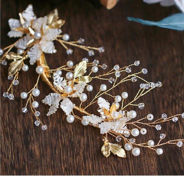 

2019 new korean bride tiara hand hair band wedding accessories toast clothing headwear, Silver