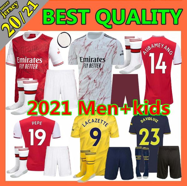 

new arsen soccer jersey 20 21 pepe nicolas ceballos henry guendouzi sokratis maitland-niles tierney 2020 2021 football shirt men + kids kit, Black