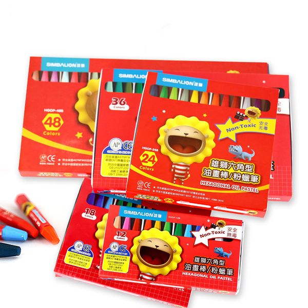 

children's crayon oil pastel 18/24/36/48 color student diy painting graffiti pen hexagon oil pastel crayon painting supplies