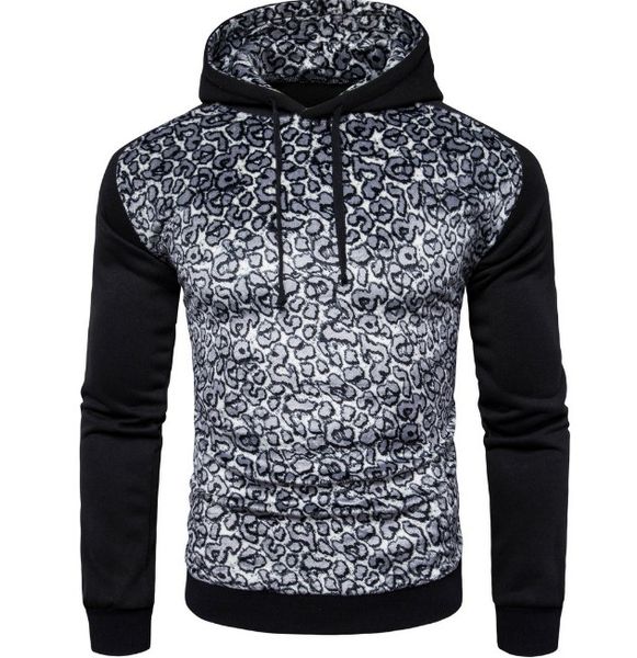 

fashion designer hoodies for mens spring and autumn men's fashion colorblock hoodie youth casual turtleneck long sleeve sweatshirt, Black