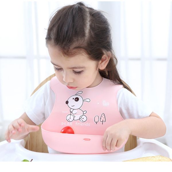 

fashionable silicon breastplate baby bib waterproof solid infant bandana bibs newborn feeding burp cloth drooling scarf