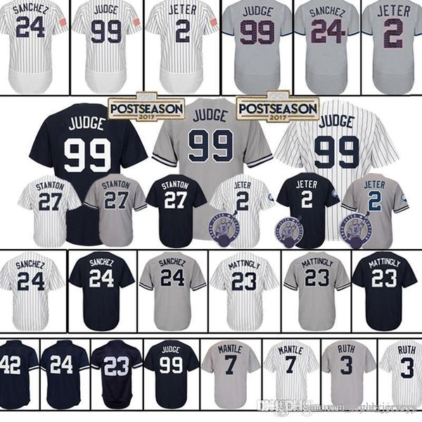 

New York 99 Aaron Judge 27 Giancarlo Stanton 7 Mickey Mantle 2 Derek Jeter 23 Don Mattingly 3 Babe Ruth