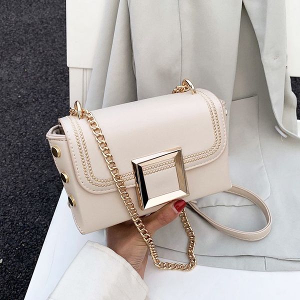 

women's bag 2020 new fashion rivet high-quality leather crossbody bag ladies wild shoulder ladies handbag