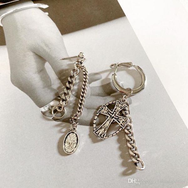 

серьги цепи женщины vintage cross серьги punk стиль длинные кисточкой для подарков партии золота серебра высокого качества epacket доставка, Golden;silver