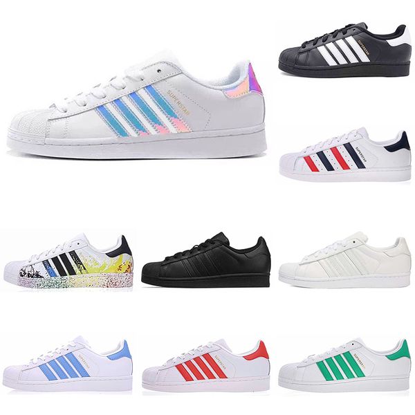 

wholesale superstar casual shoes men women platform black white golden superstars flat super star designer mens trainers sneakers outdoor