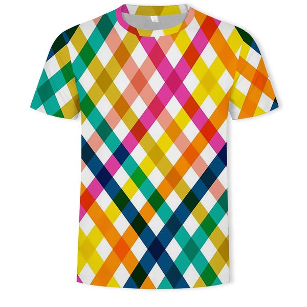 

mens designer 3d color striped printed pullover short sleeve t-shirt, White;black