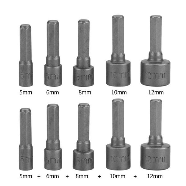 

14pcs hexagonal shank socket screw wrench hex nut adapter drill bit driver screw sleeve pneumatic bits