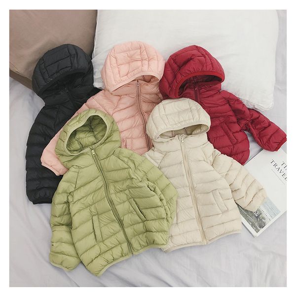 

90% duck down jacket coat baby girls boys parka kids jacket hood winter children spring fall toddler outerwear 1-8 year, Blue;gray