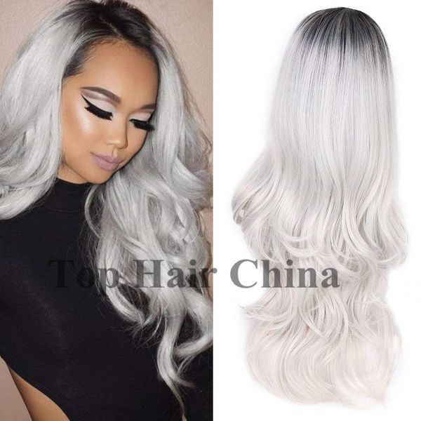Top Hair China Long Body Wave Blonde Wigs Glueless Full Wig Like