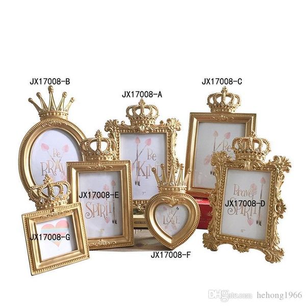 

fashion retro flower crown p frame carved resin golden color picture frames gift craft fit home furnishing decorations 32jx2 ff
