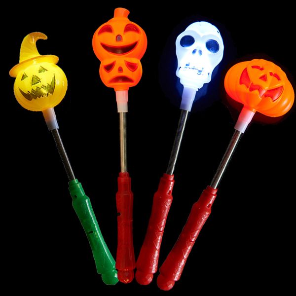 

glowing sticks creative toys children's gift pumpkin lamp the skeleton lamp halloween trick or treat a sounding stick