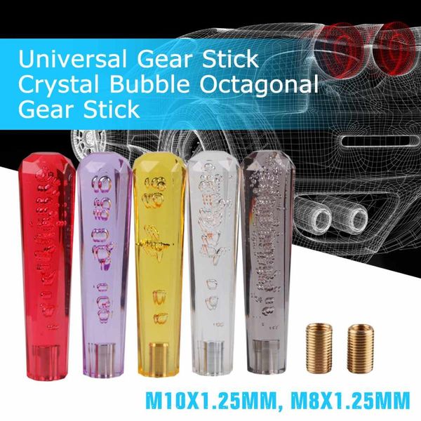 

универсальный прозрачный clear автомобилей руководство кристалл bubble styling переключения передач рычаг ручка m8 / m10 198 мм 5 цвет