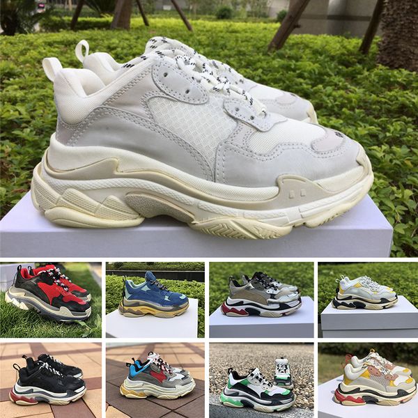 

With Box Utility 17FW Triple-S Fashion Luxury Paris Mens Womens Designer Sneakers 2019 New Sports Trainers Casual Shoes Platform Sneaker