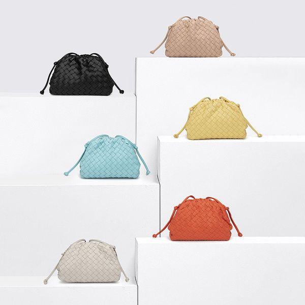 

new underarm woven women's bag fashion pu leather dumpling cloudy packag lady's shoulder crossbody bag