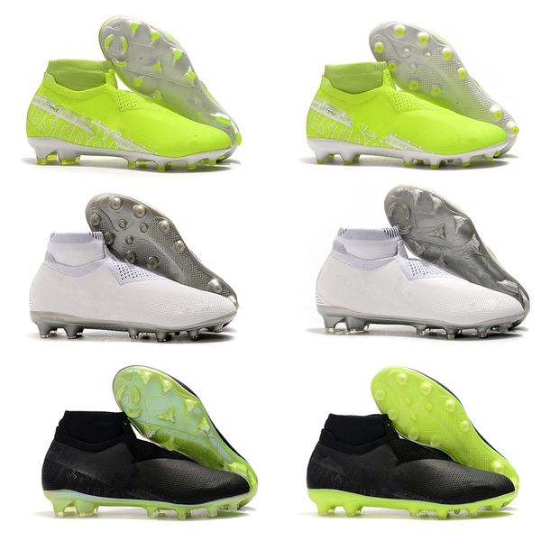 

new phantom vsn vision elite df fg new lights under the radar fully charged mens high ankle soccer cleats breathable football shoes