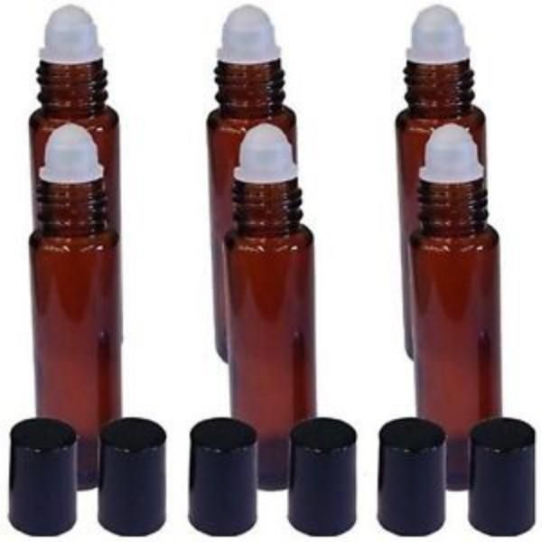 

essential oil roller brown bottles [glass roller] 10ml refillable glass color roll on for fragrance essential oil