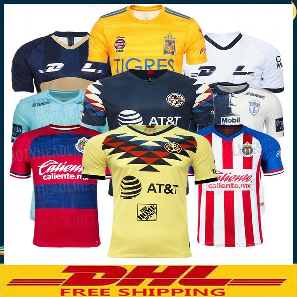 

dhl 2019 2020 liga mx club america soccer jersey 19 20 tigres pachuca cf chivas soccer jersey size can be mixed batch, Black;yellow