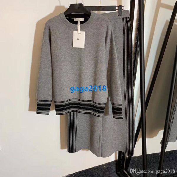 

high end женщины девушки вязать спортивная одежда брюки набор толстовка письмо мотив с длинным рукавом o-образным вырезом блузка бег леггинс, White