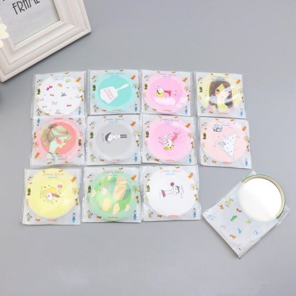 

makeup mini mirrors dressing pocket mirror cute cartoon pattern portable compact cosmetic small mirrors beauty tools women