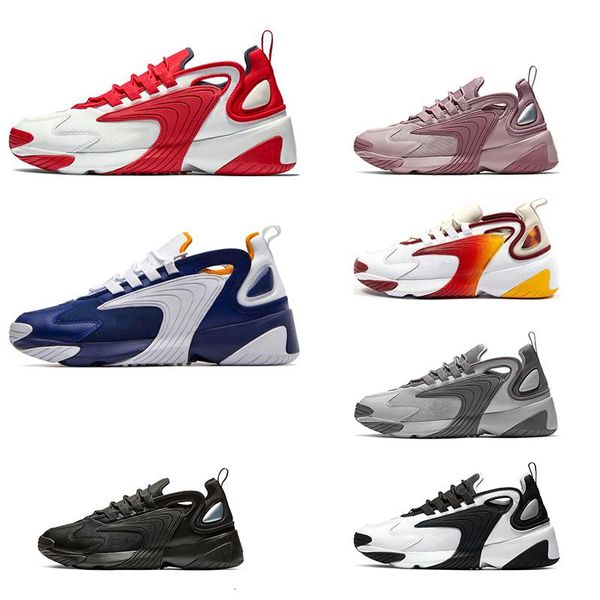 

2020 zoom 2k running shoes men women black white creamy white race red royal blue purple trainers outdoor sports sneakers size 36-45