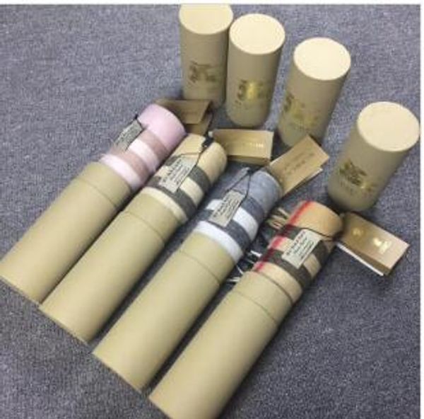 

With roll tube box gift 2019 winter luxury 100 ca hmere carf men and women de igner cla ic big plaid carve pa hmina infinity carf, Black;white