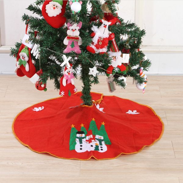 

christmas tree skirt 60 80 90 100cm evening dress delicate embroidery home decoration cute volume santa design decorative carpet
