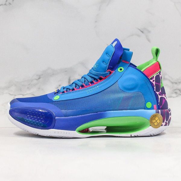 

2020 new basketball shoes 34s mens jumpman xxxiv 34 eclipse blue void chicago men trainer athletic sports sneakers size 40-46