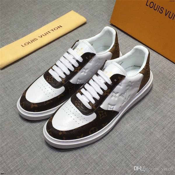 

20ss tide men casual shoes lace-up mens sneakers lightweight comfortable breathable board shoes gentlemen explosion models 2020madad, Black