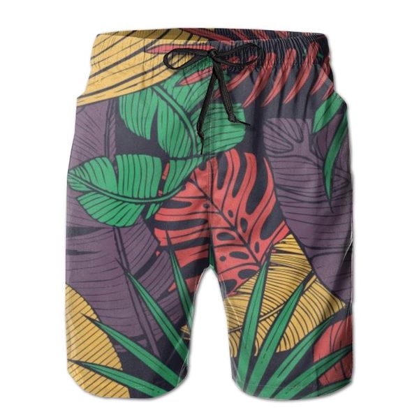 

men's shorts 2021 summer beach vintage tropic floral swimwear briefs man swimsuits trunks sea short bottoms, White;black