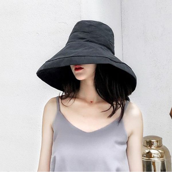 

fisherman hat female summer korean fashion japanese-style net red single face uv protection hat big brim sun protection hat visor, Blue;gray
