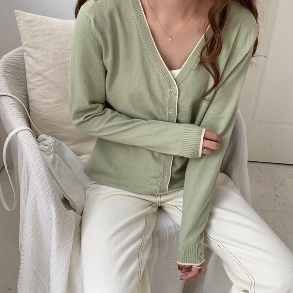 

autumn winter sweater women long sleeve single breasted v-neck loose open coat loose sueter truien dames casual cardigan