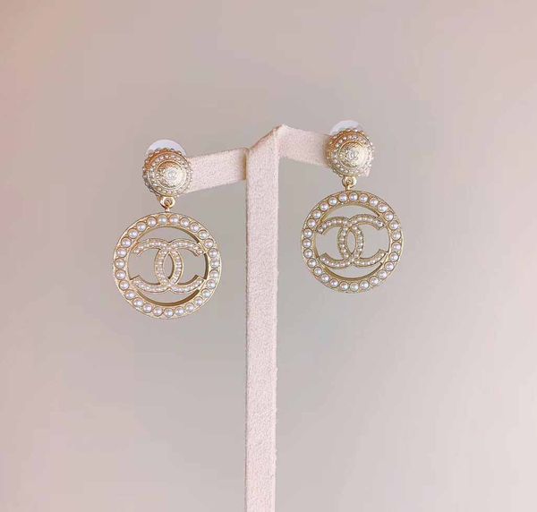 

2020 luxury quality drop earring with pearl and hollow shape for women wedding earrings fashion jewlery gift ps5621