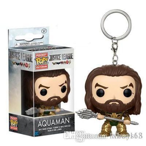 

cute lxh brandnew funko pocket pop keychain aquaman vinyl figure keyring toy funko pop