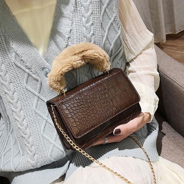 

crocodile pattern crossbody bags for women chain messenger bag pu leather handbags shoulder bag sac drop shipping ##0
