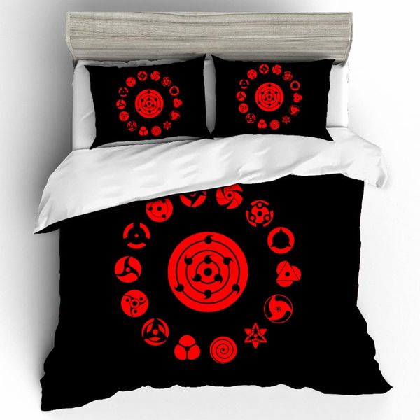 

домашний текстиль постельное белье naruto ropa de cama sabanas подарков 3d king size комплект постельных принадлежностей утешитель постельны