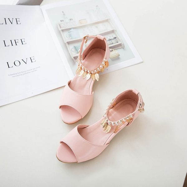 

big size 9  11-13 summer flat sandals ladies women shoes woman bag with fish mouth pendant beads, Black