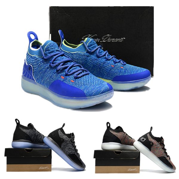 

2019 new arrival kevin durant 11 basketball shoes mens kd 11 xi gold/championship mvp finals sports training sneakers run shoes size 7-12