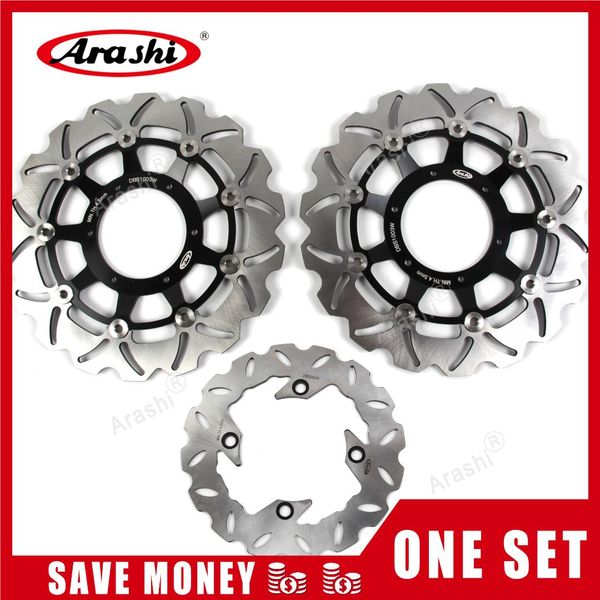

arashi 1 set for cbr f 600 sport 2001 2002 cnc floating front brake disks rear brake disc rotors cbr600f sport