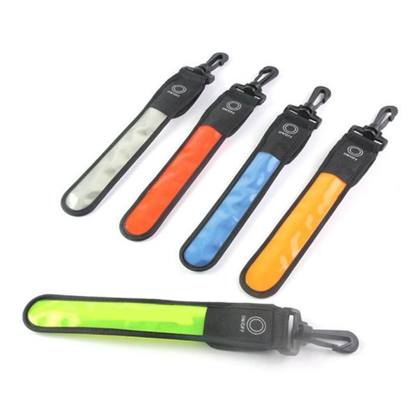 

led light reflective belt strap sports safety bag pendant night outdoor accessories reflective lighting pendant decor sale, Black;gray