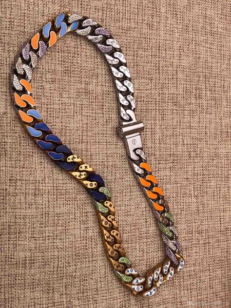 

designer necklace chain links patches necklace iced out chains luxury designer jewelry women necklace 2019 luxury fashion accessories m68259, Silver