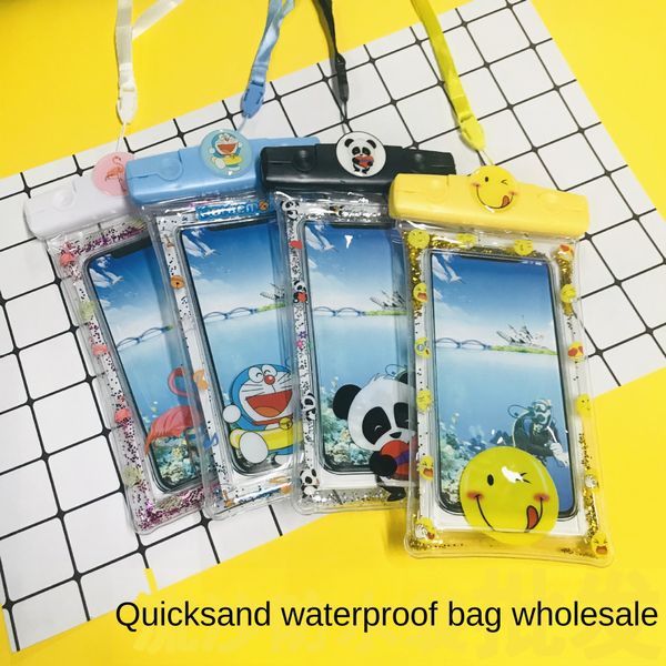 

drifting quicksand air mobile phone air waterproof beach diving sealed airbag cartoon waterproof bag